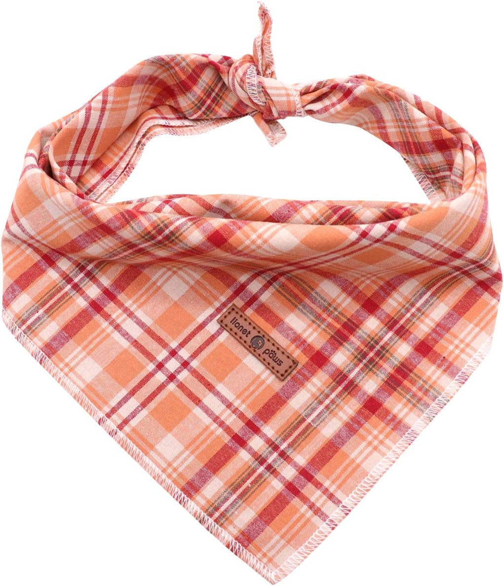 Fall Dog Bandana Halloween Thanksgiving Washable Cotton Handkerchief Scarf Triangle Bandana for Small Medium Large Dogs Girl Boy