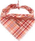 Fall Dog Bandana Halloween Thanksgiving Washable Cotton Handkerchief Scarf Triangle Bandana for Small Medium Large Dogs Girl Boy