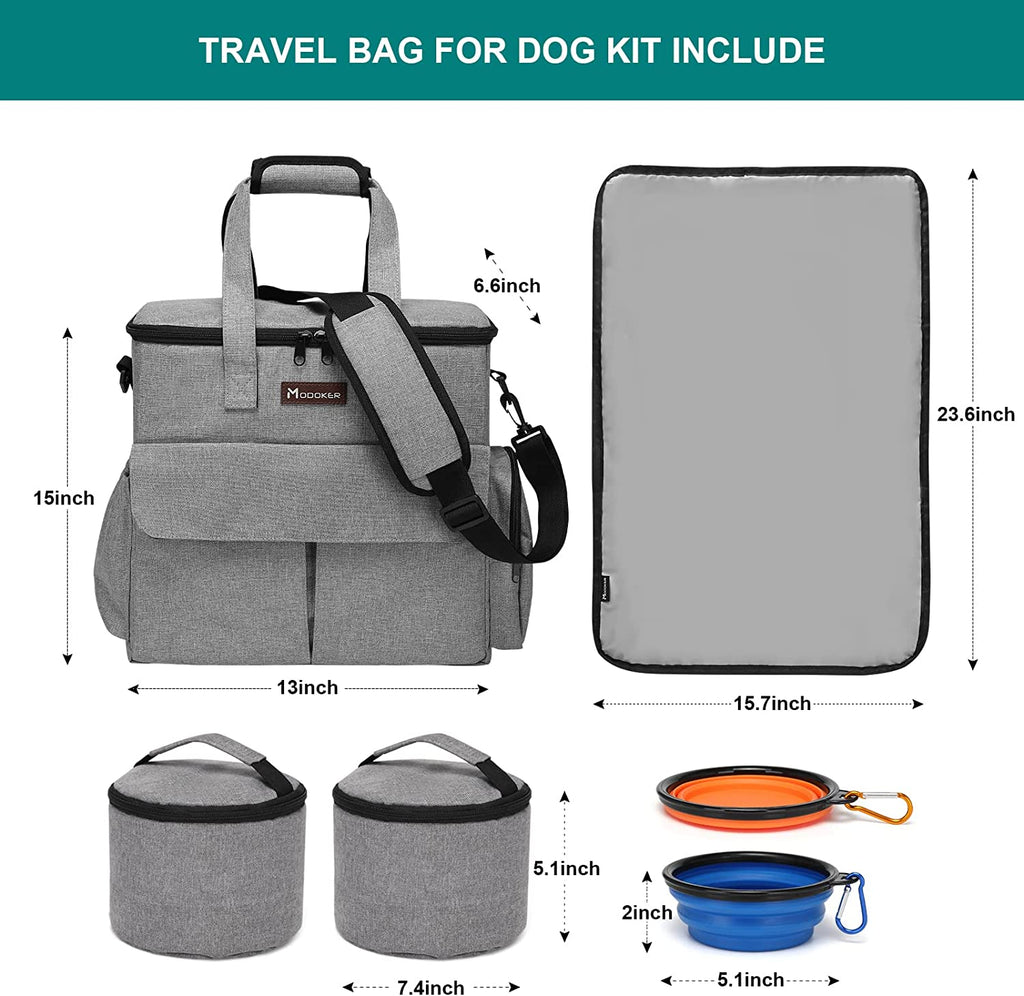 Complete Dog Travel Organizer Bag – Everything Your Pup Needs for Road Trips & Camping in One Bag