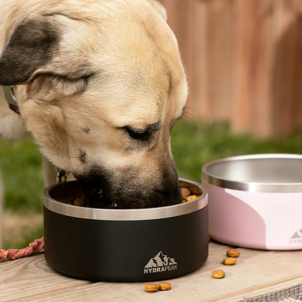 Dog Bowl; Non Slip Stainless Steel; Water and Food Dish; Large Sized and Small Dogs; 32Oz 64Oz; Multiple Sizes; 4 Cup | White
