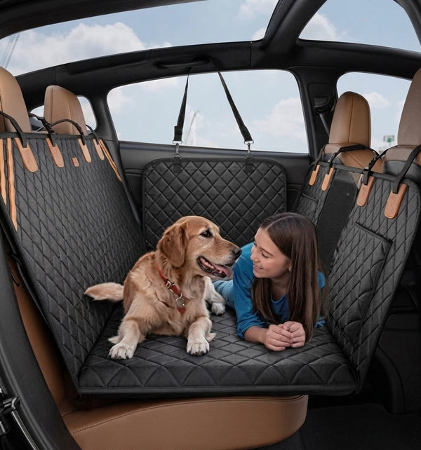 Waterproof Dog Car Seat Cover – Full Back Seat Protection (Holds 400 lbs)