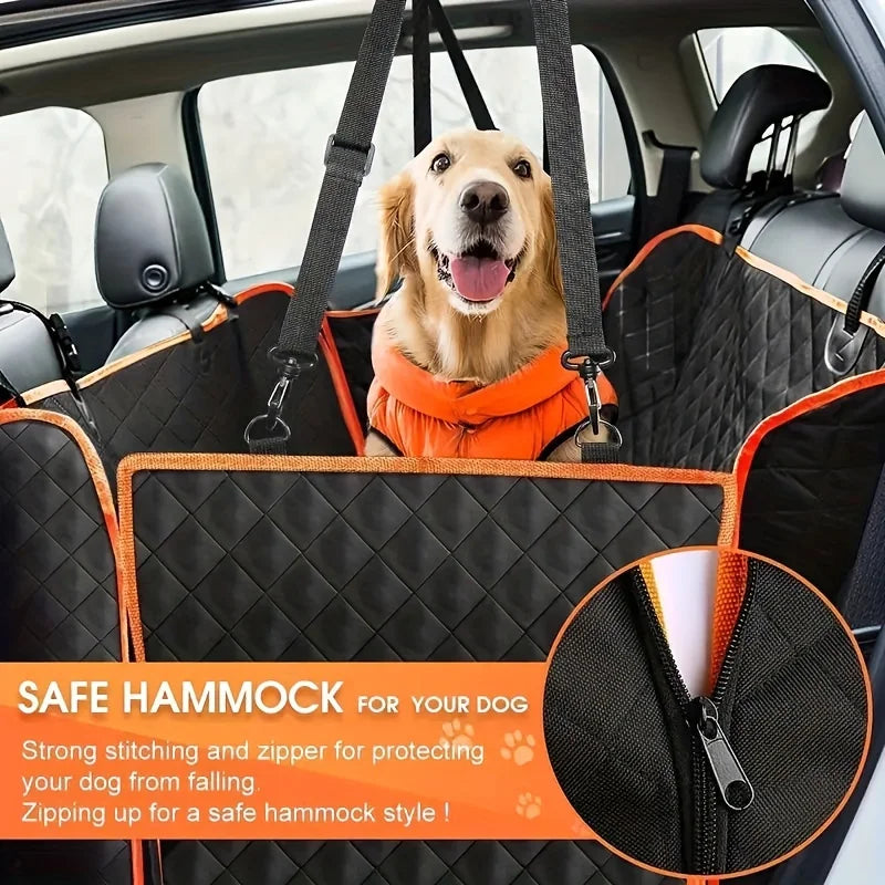 Waterproof Dog Car Seat Cover – Scratch-Resistant Hammock Style Protector for Cars, Trucks & SUVs