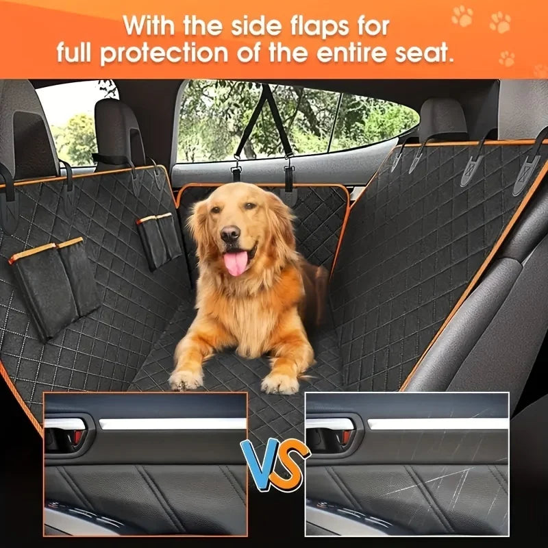 Waterproof Dog Car Seat Cover – Scratch-Resistant Hammock Style Protector for Cars, Trucks & SUVs